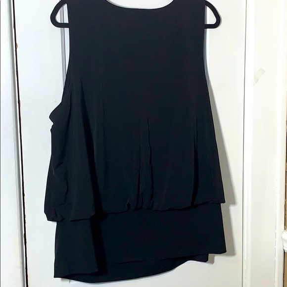 Lane Bryant Black Poofy Tank with Waistband - Picture 4 of 4